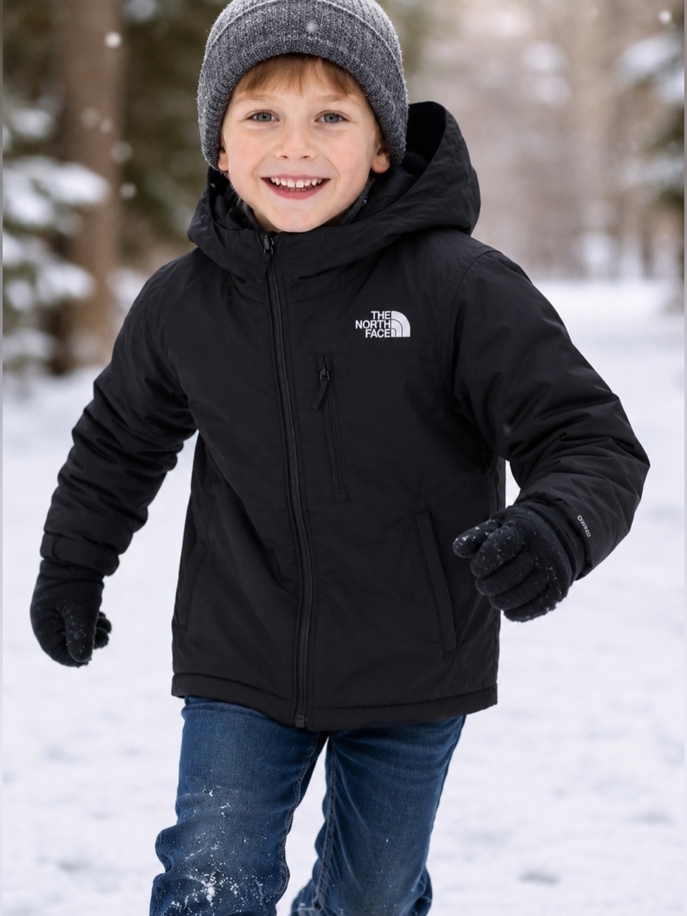 The North Face Boys Triclimate Zip Water Resistant Wind Long Sleeve Jacket